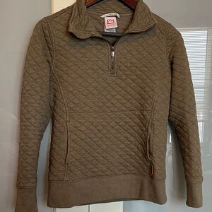 Avalanche Women's Quilted Zip-Up Sweater - Olive